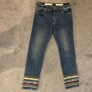 Anthropologie Pilcro and the Letterpress slim straight with patterns size 25